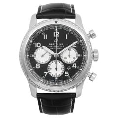 Used Breitling Navitimer Aviator 8 Steel Black Dial Automatic Watch AB0117131B1
