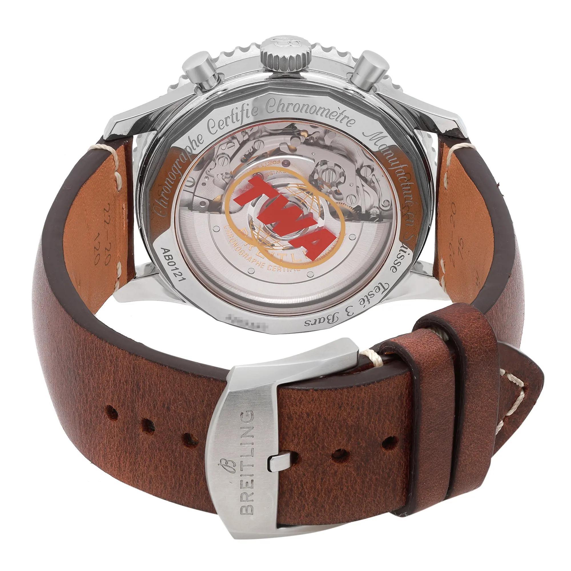 Breitling Montre Navitimer B01 TWA à cadran en acier et argent avec cadran AB01219A1G1X1 1