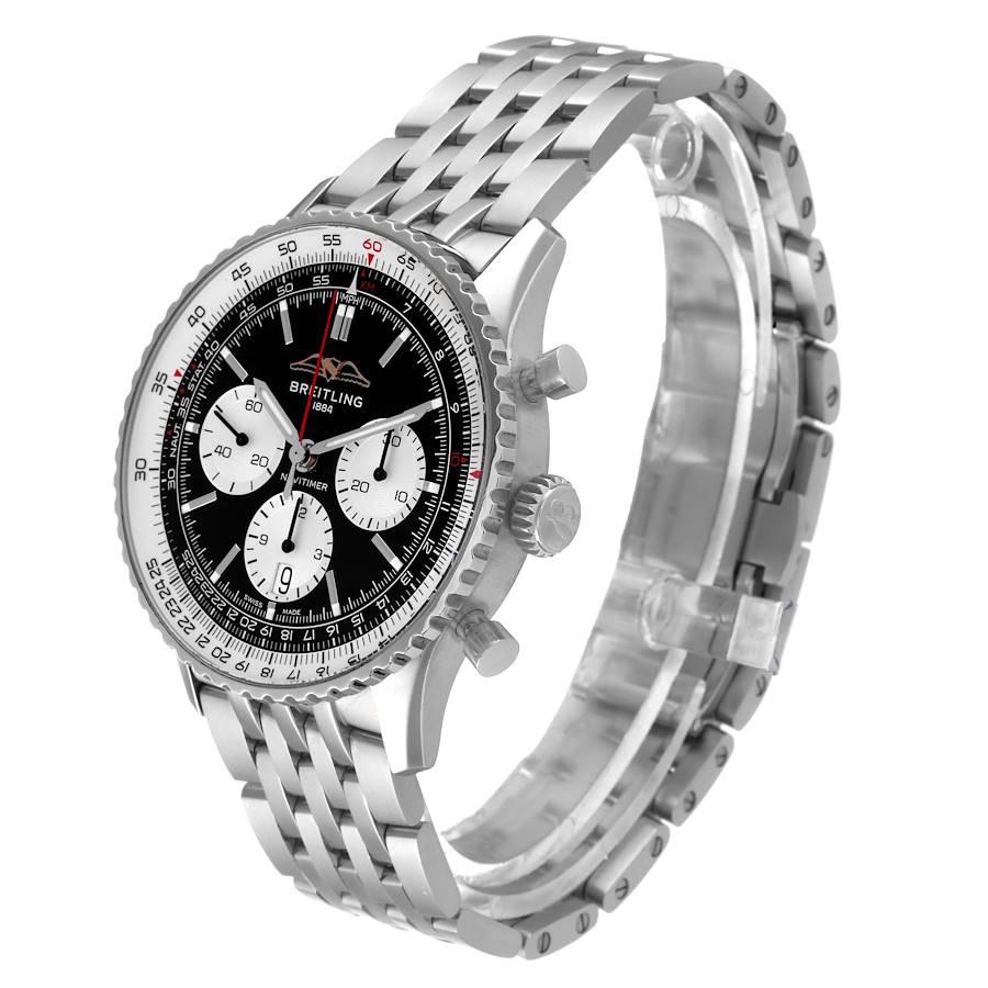 Breitling Navitimer B01 Stahl-Herrenuhr AB0138 mit schwarzem Zifferblatt 1