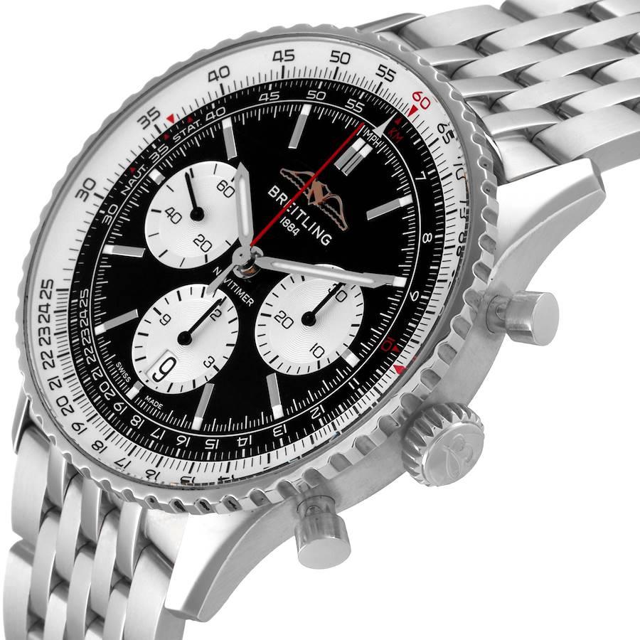 Breitling Navitimer B01 Stahl-Herrenuhr AB0138 mit schwarzem Zifferblatt 2