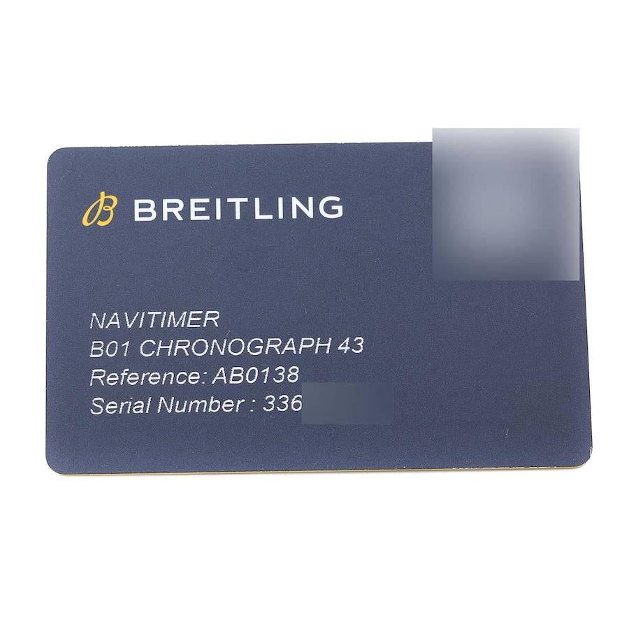 Breitling Navitimer B01 Stahl-Herrenuhr AB0138 mit schwarzem Zifferblatt 6