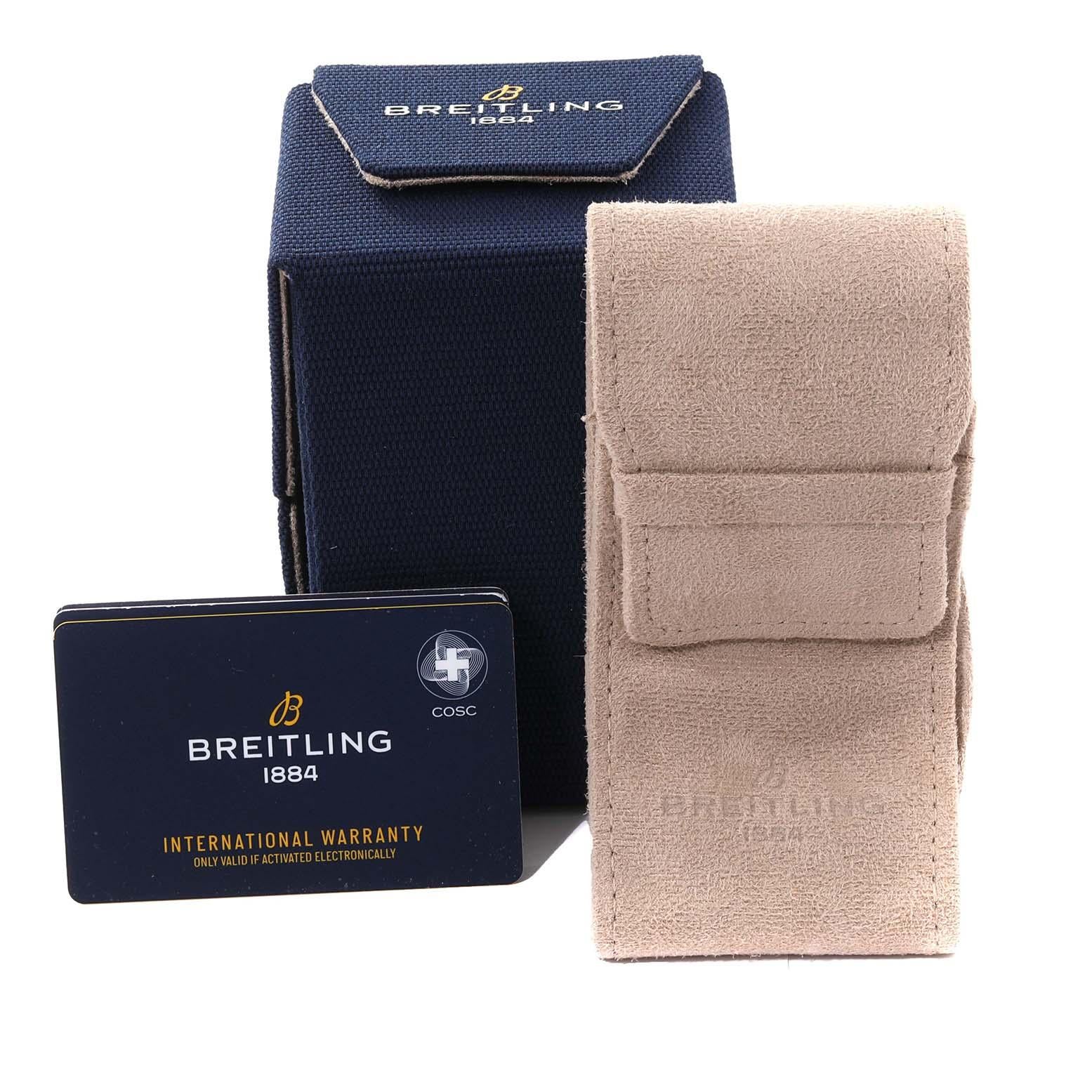 Breitling Navitimer B01 Montre pour hommes avec cadran bleu en acier AB0138 Boîte Card en vente 2