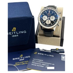 Breitling Navitimer B01 Chronograph AB0137 46mm Edelstahl Box Papier
