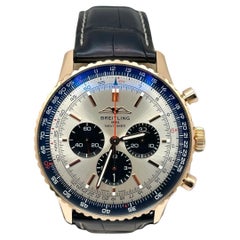 Breitling Navitimer B01 RB0137 46mm Silver Dial 18K Rose Gold