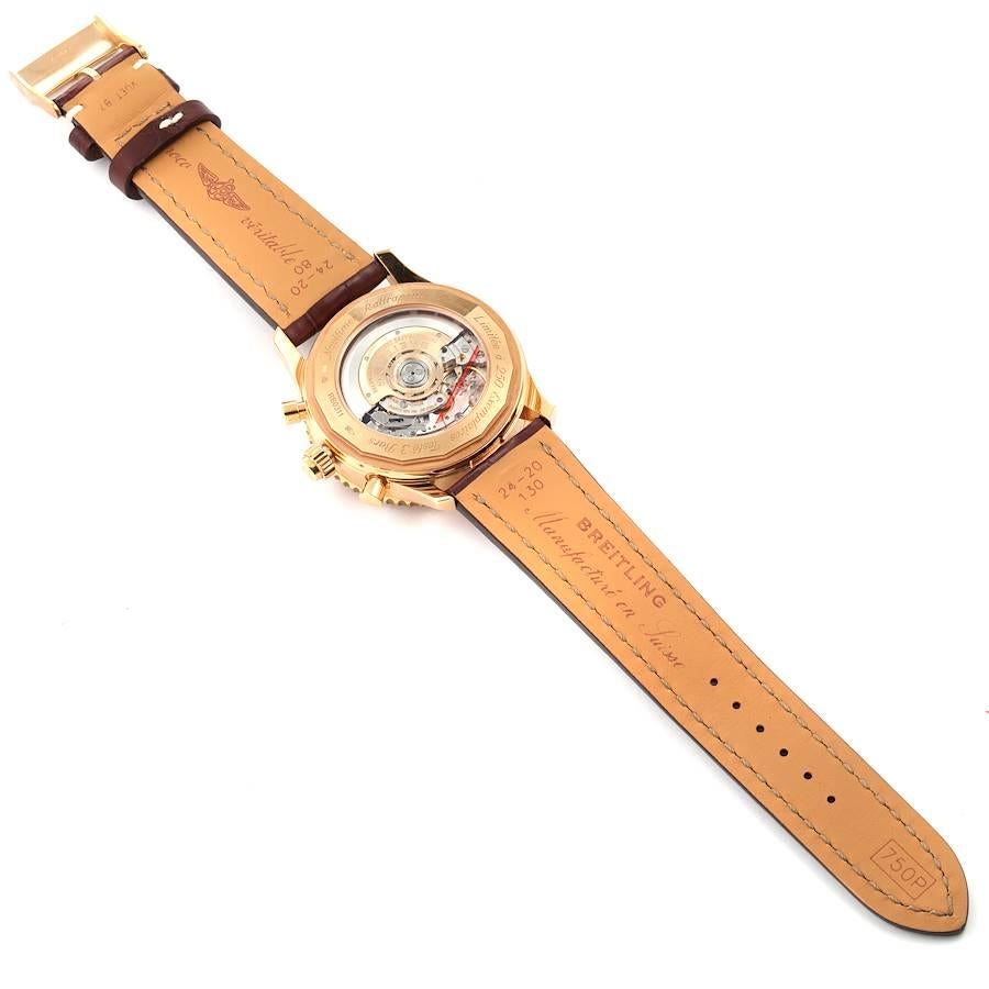 Breitling Navitimer B03 Rose Gold Ratrapante LE Mens Watch RB0311 Unworn For Sale 3