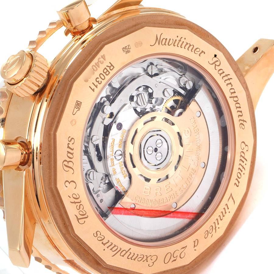Breitling Navitimer B03 Rose Gold Ratrapante LE Mens Watch RB0311 Unworn For Sale 1