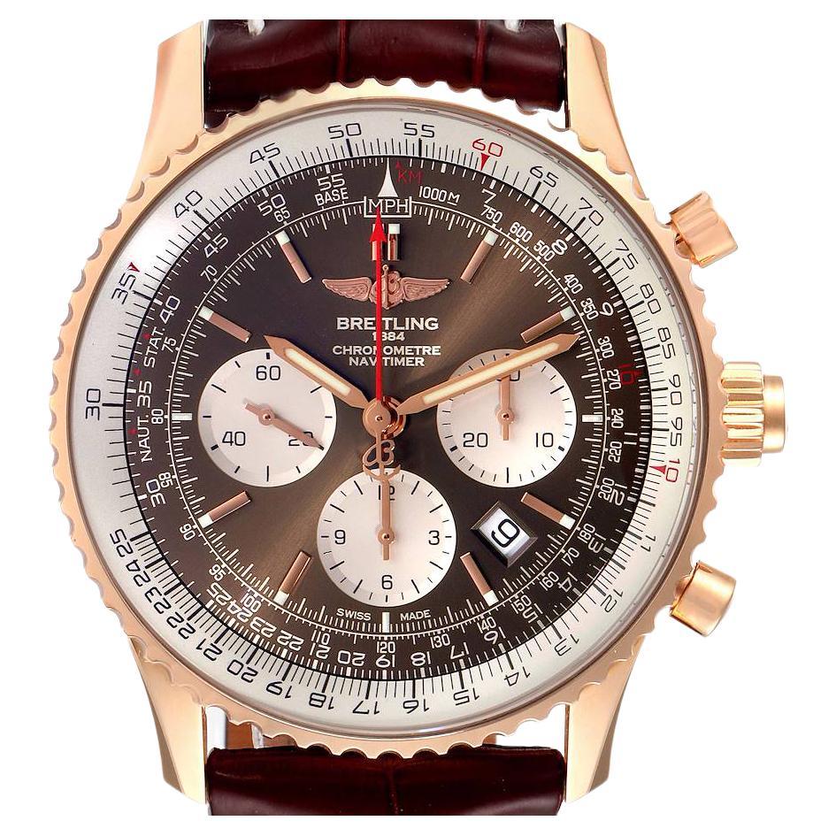 Breitling Navitimer B03 Rose Gold Ratrapante LE Mens Watch RB0311 Unworn For Sale