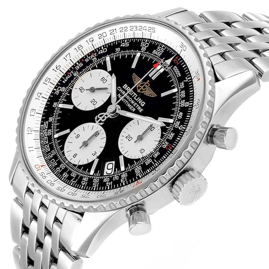 Breitling Navitimer Black Dial Chronograph Steel Men's Watch A23322 Box Papers 2