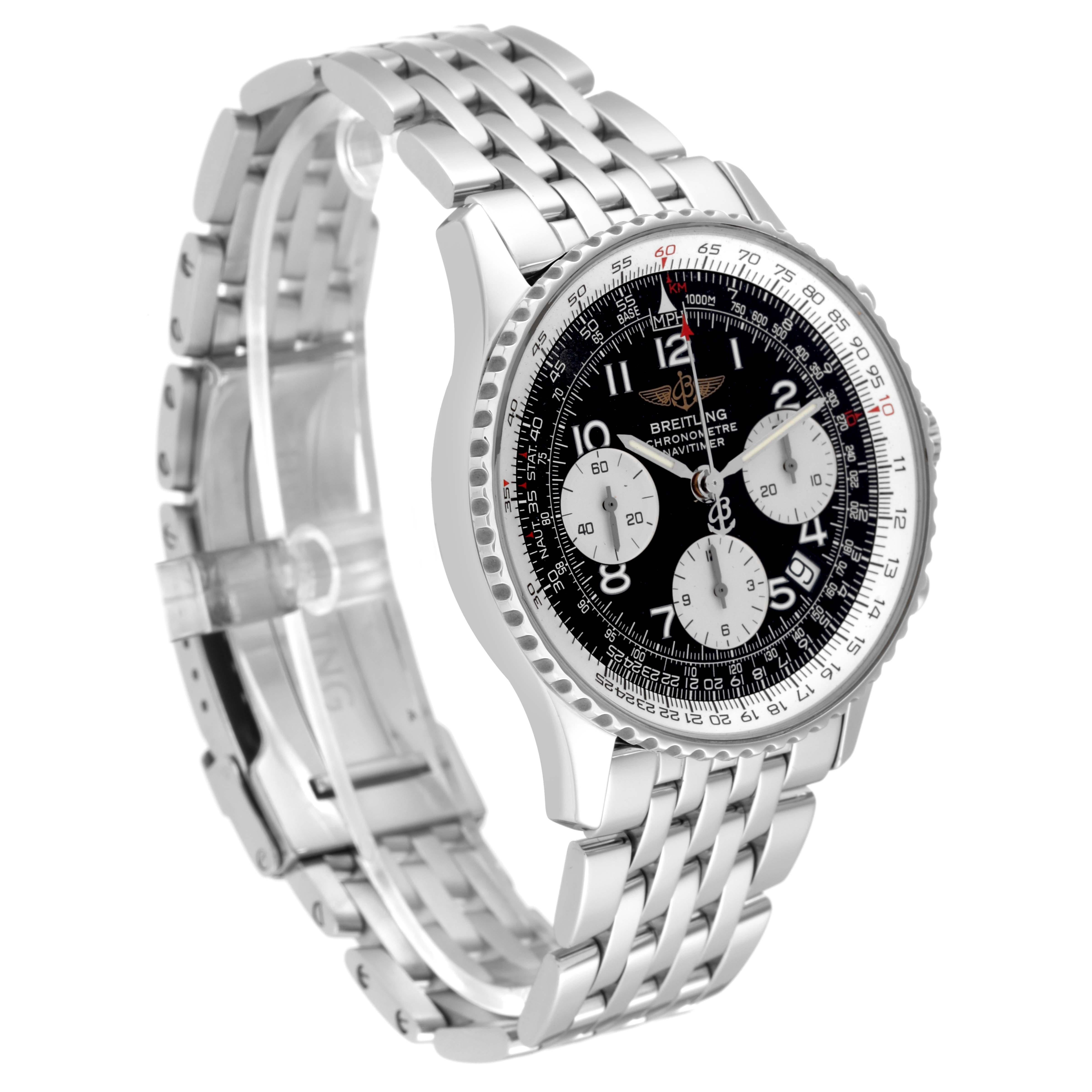 Breitling Navitimer Black Dial Chronograph Steel Mens Watch A23322 6