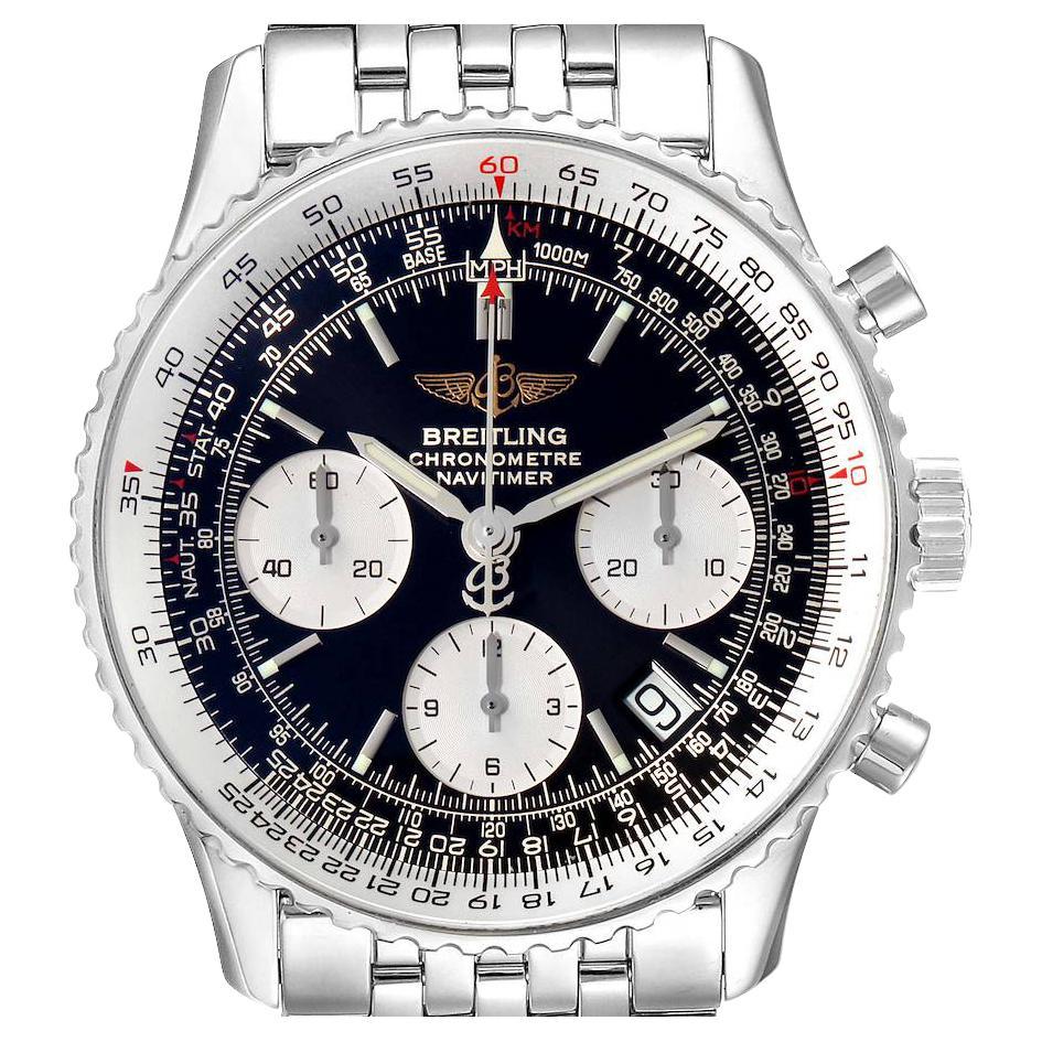 Breitling Navitimer Black Dial Chronograph Steel Mens Watch A23322 For Sale