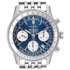 Breitling Navitimer Blaues Zifferblatt Chronograph Stahl-Herrenuhr A23322