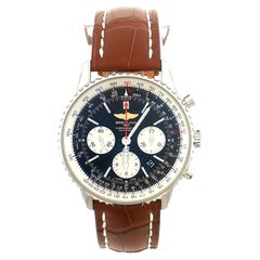 Breitling Navitimer Chronograph Automatic 43mm Black Dial Steel Case Ref. AB012