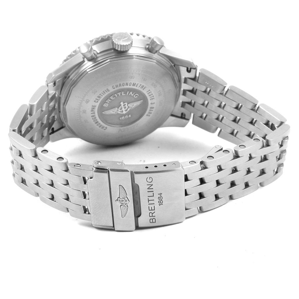 Breitling Navitimer Chronograph Panda Stahl-Herrenuhr A23322 Box Papiere im Angebot 6