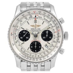 Breitling Navitimer Chronograph Panda Stahl-Herrenuhr A23322 Box Papiere