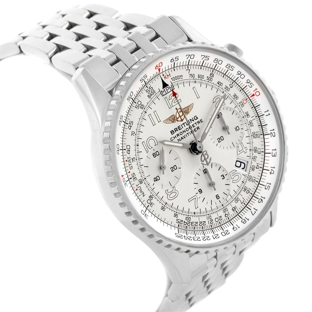 Breitling Navitimer Chronograph Silver Dial Steel Men’s Watch A23322 For Sale 1