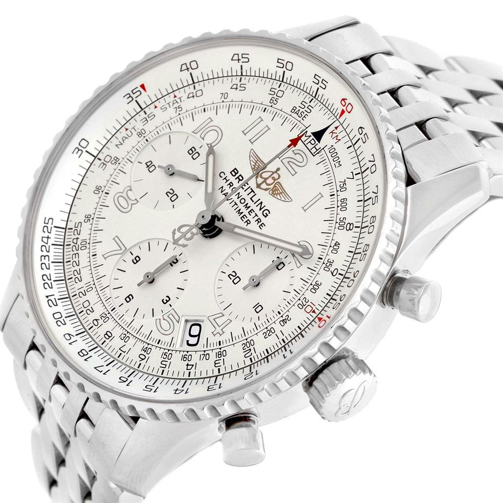 Breitling Navitimer Chronograph Silver Dial Steel Men’s Watch A23322 For Sale 2