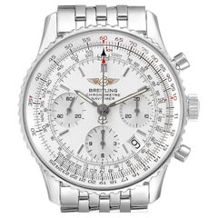 Breitling Navitimer Chronograph Silber Zifferblatt Stahl-Herrenuhr A23322