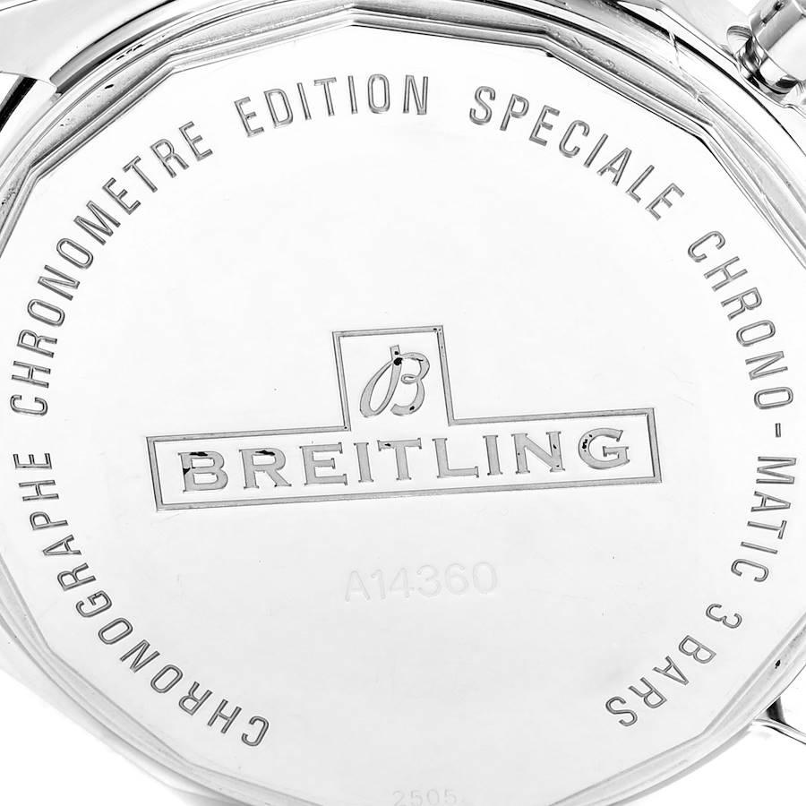 Men's Breitling Navitimer Chronomatic Black Dial Black Stap Mens Watch A14360