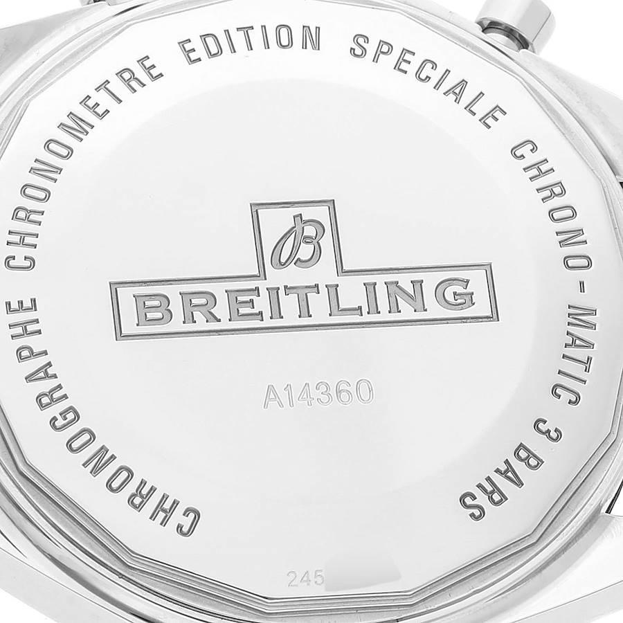 Breitling Navitimer Chronomatic Black Dial Black Stap Mens Watch A14360 For Sale 2