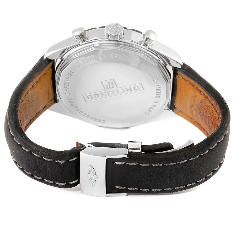 Breitling Navitimer Chronomatic Black Dial Black Stap Mens Watch A14360 1