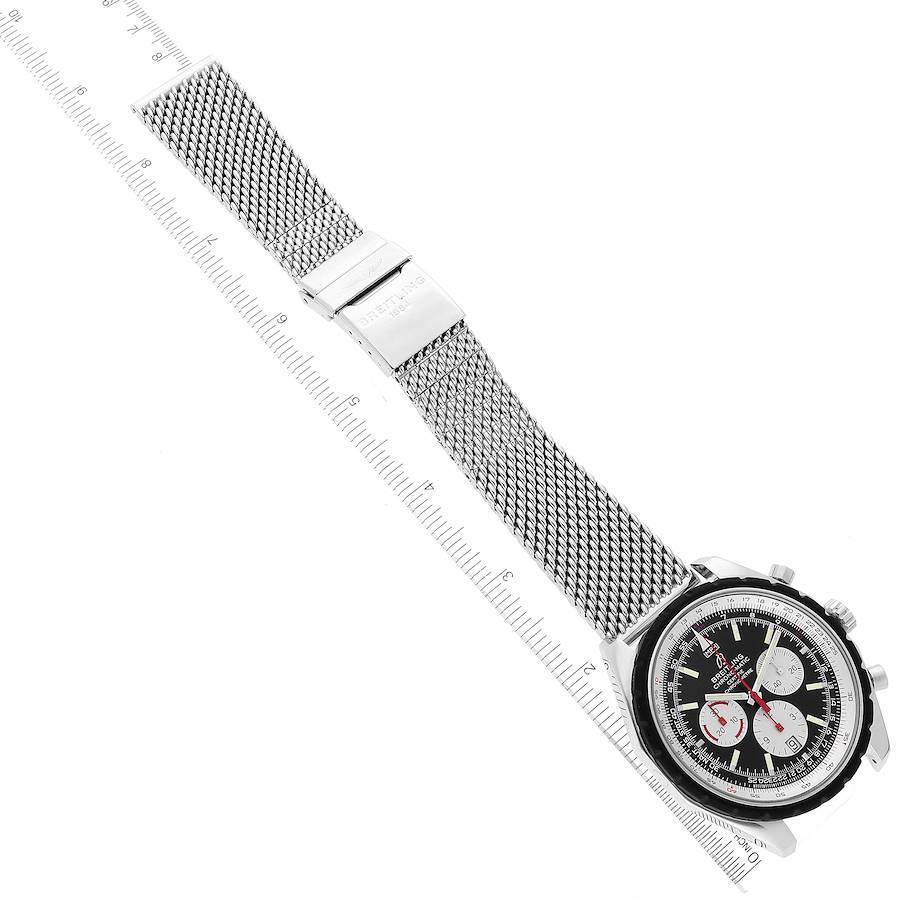 Breitling Navitimer Chronomatic Black Dial Black Stap Mens Watch A14360 For Sale 4