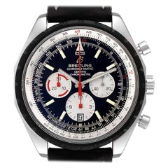 Breitling Navitimer Chronomatic Black Dial Black Stap Mens Watch A14360