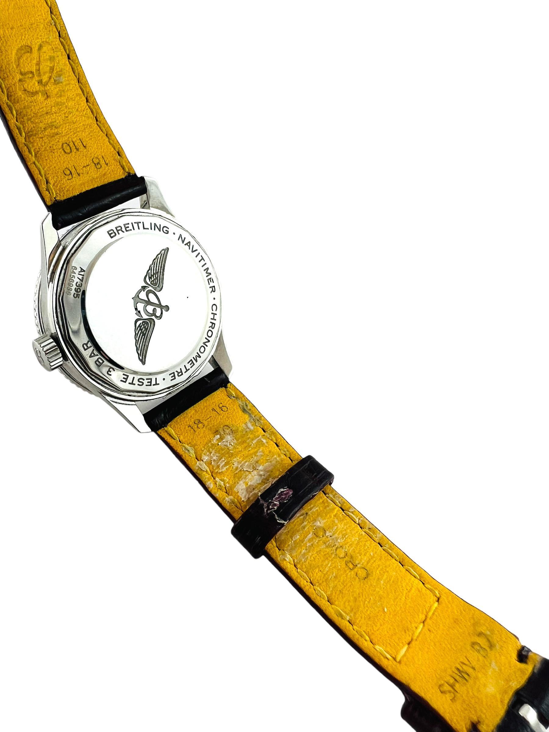 Breitling Navitimer Chronometer Automatikuhr aus Edelstahl mit 35 Edelstahl A17395 #15474 Herren im Angebot