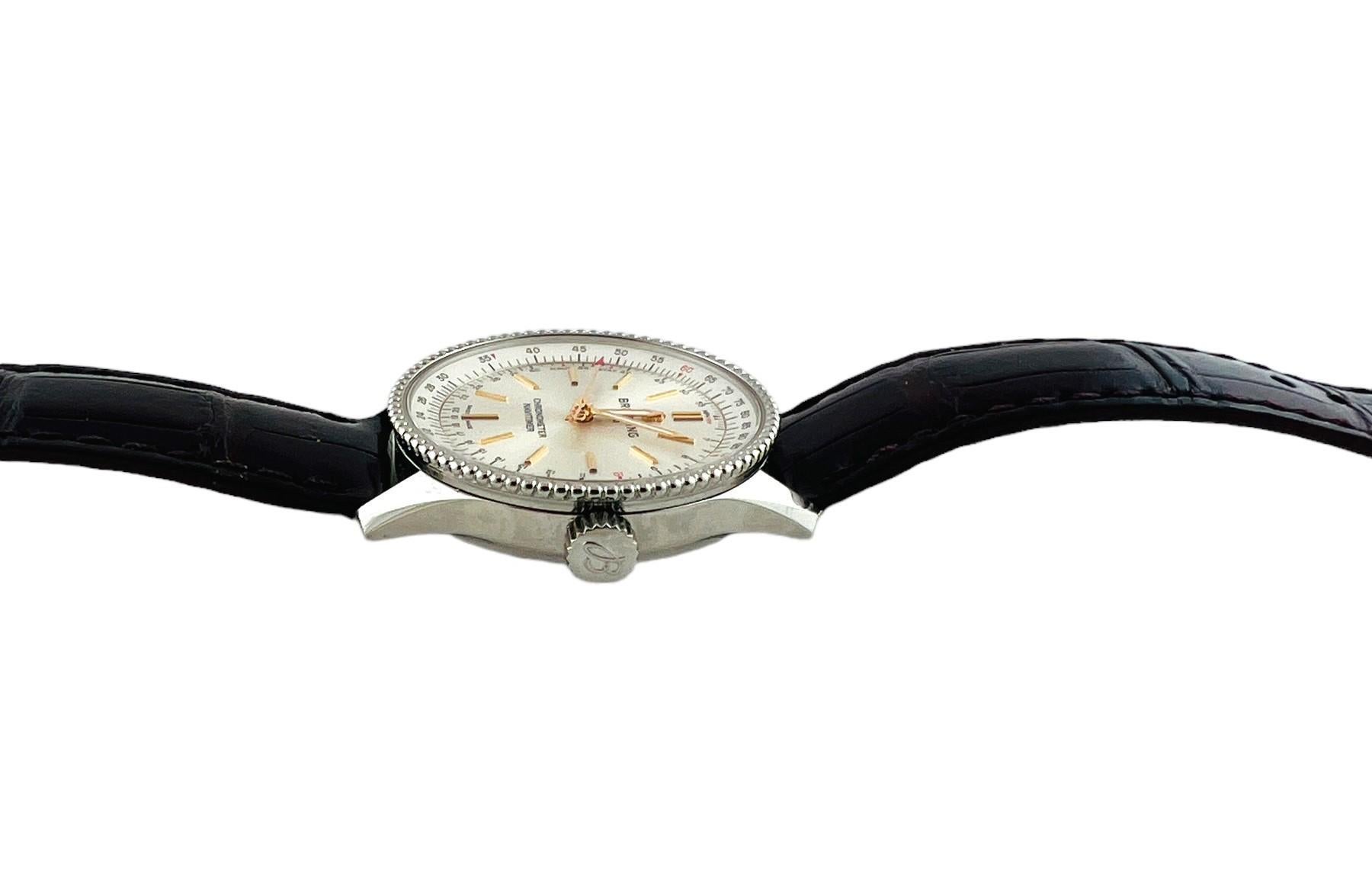 Breitling Navitimer Chronometer Automatikuhr aus Edelstahl mit 35 Edelstahl A17395 #15474 im Angebot 1