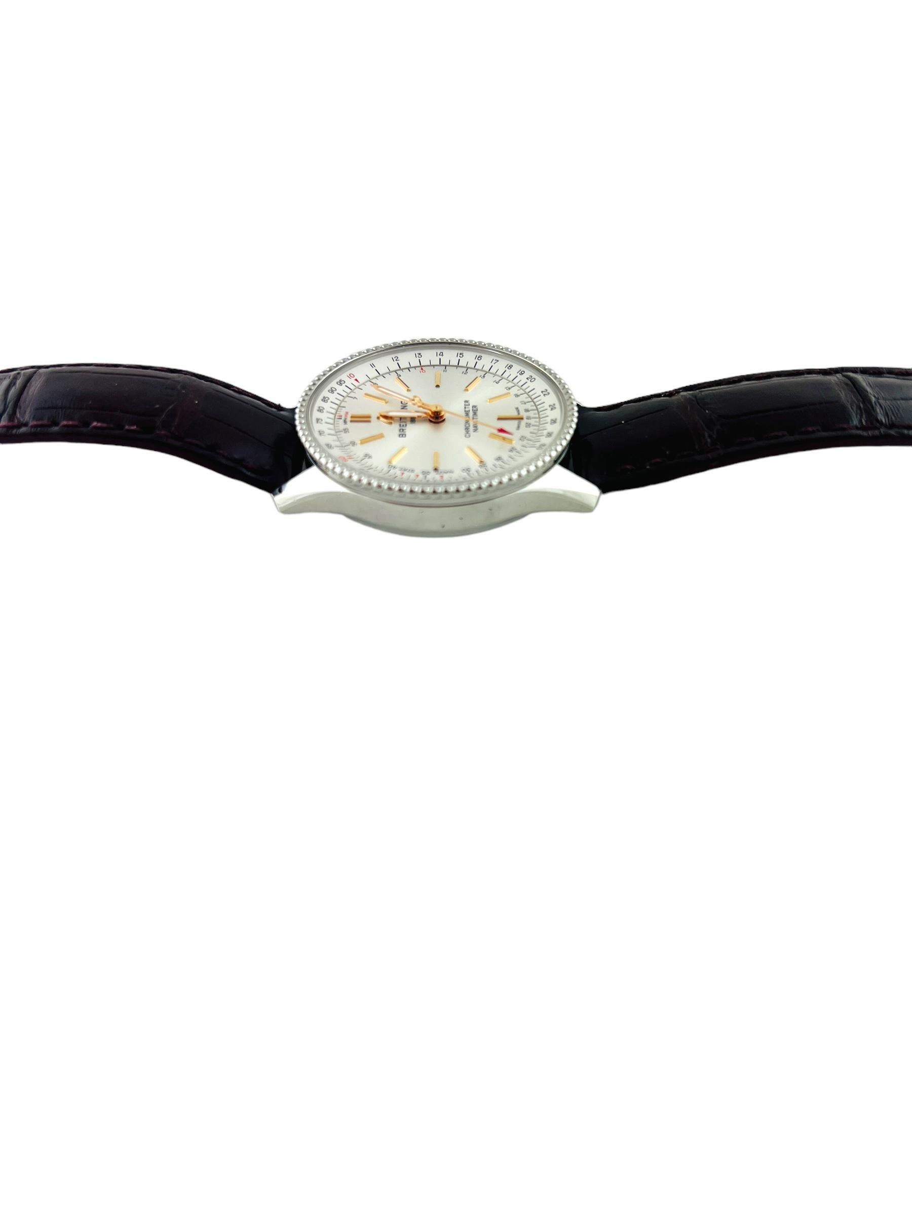 Breitling Navitimer Chronometer Automatikuhr aus Edelstahl mit 35 Edelstahl A17395 #15474 im Angebot 2