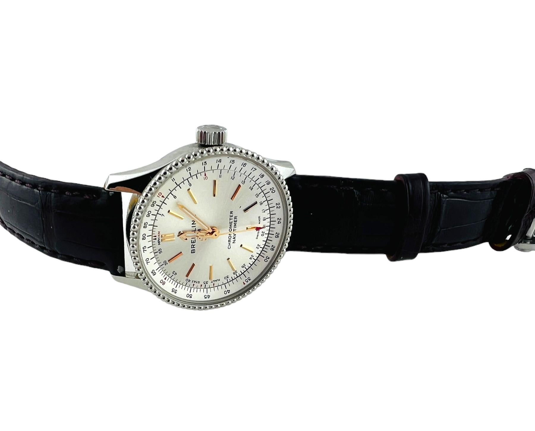Breitling Navitimer Chronometer Automatikuhr aus Edelstahl mit 35 Edelstahl A17395 #15474 im Angebot 3