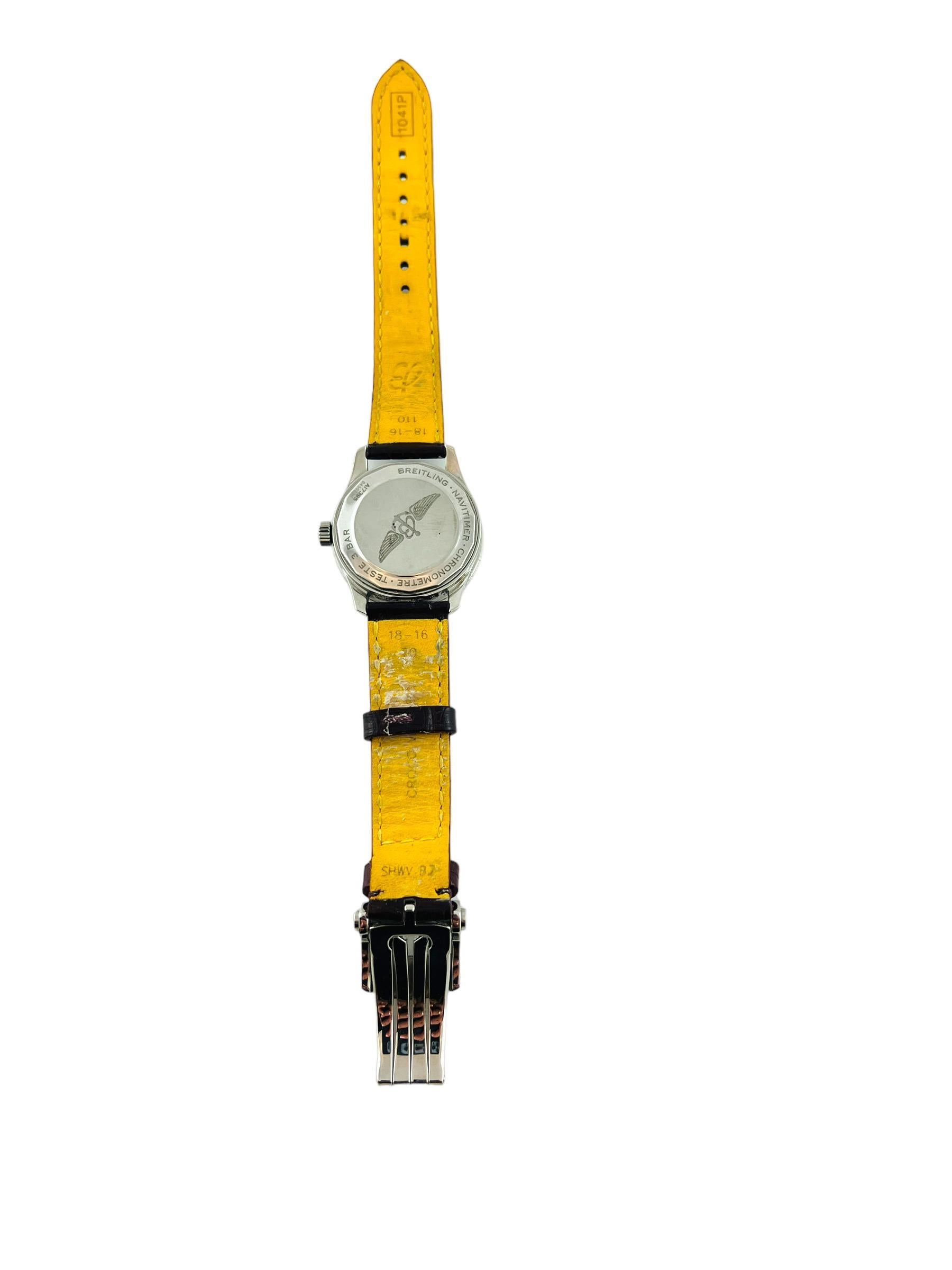 Breitling Navitimer Chronometer Automatikuhr aus Edelstahl mit 35 Edelstahl A17395 #15474 im Angebot 5