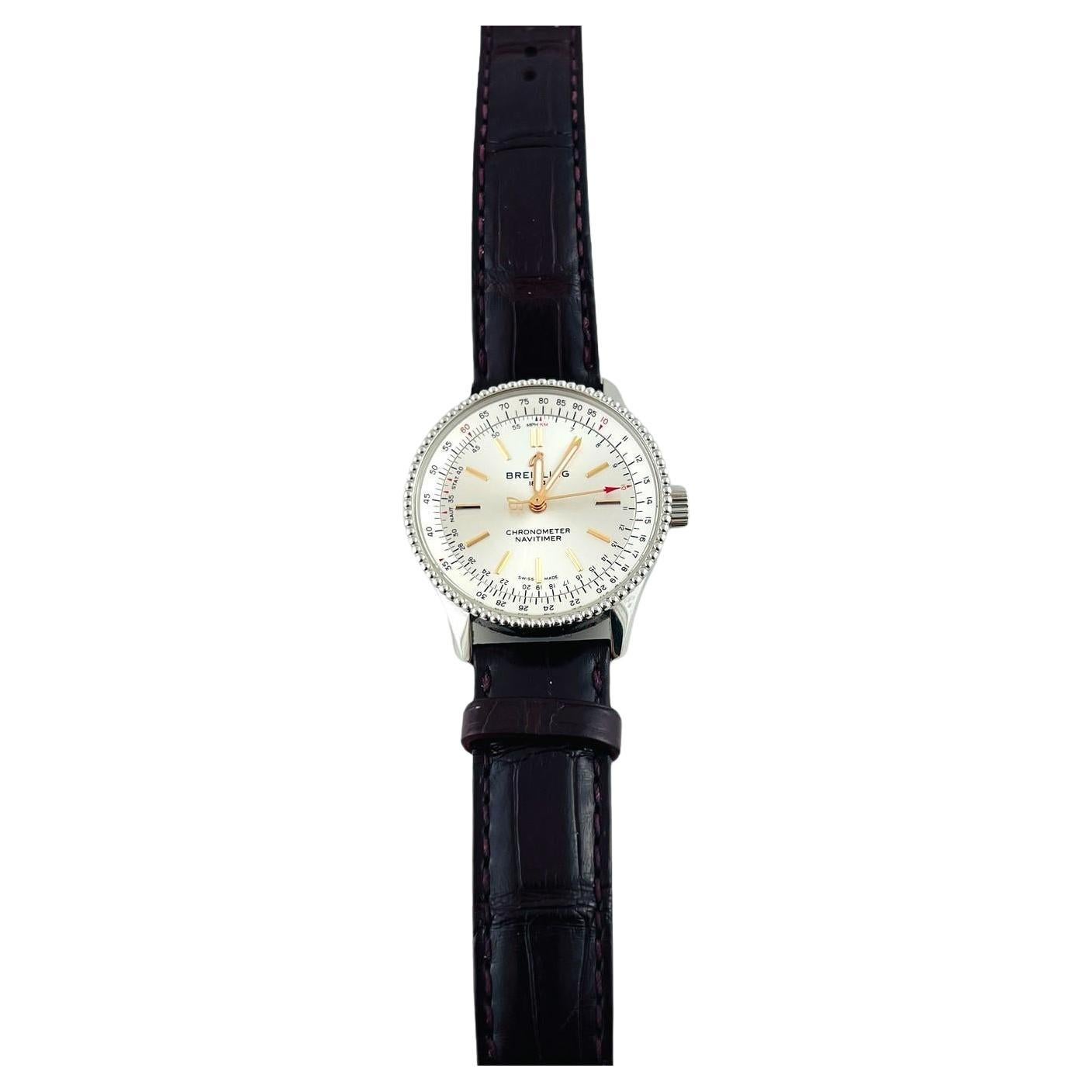 Breitling Navitimer Chronometer Automatikuhr aus Edelstahl mit 35 Edelstahl A17395 #15474 im Angebot