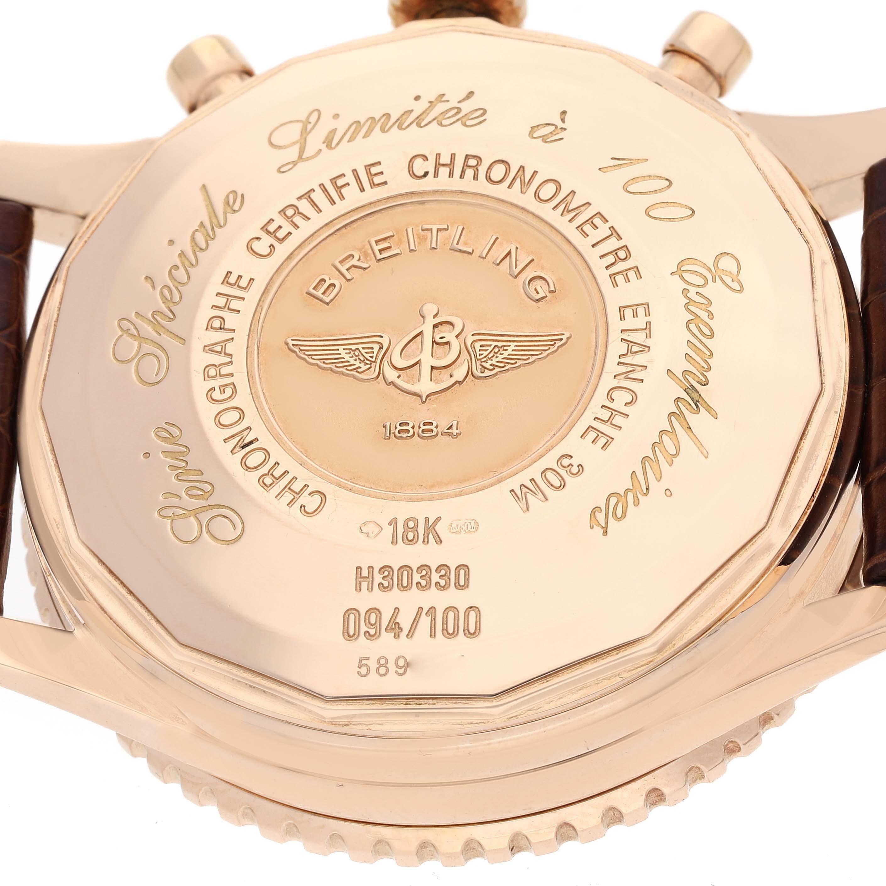 Breitling Navitimer Classic LE Rose Gold Herrenuhr H30330 Box Papiere im Angebot 4