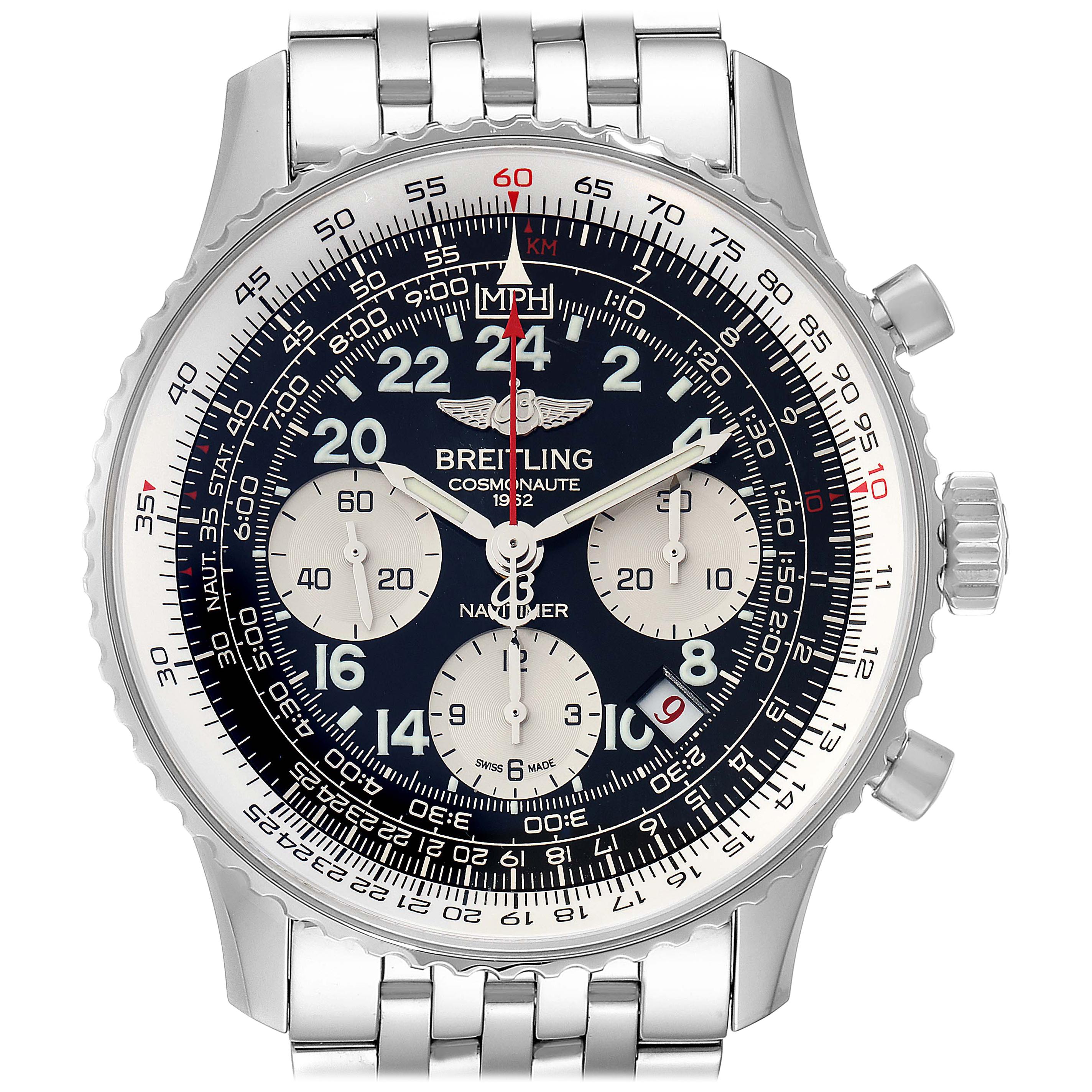 Breitling Navitimer Cosmonaute 02 Limited Edition Watch AB0210 Box Papers