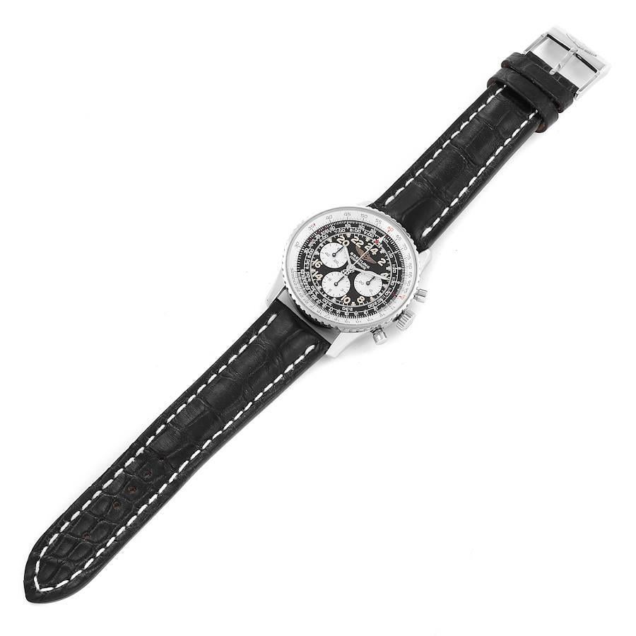Breitling Navitimer Cosmonaute Black Dial Chronograph Mens Watch A12322 1
