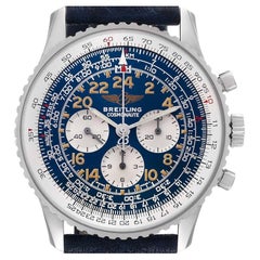 Breitling Navitimer Cosmonaute Blue Dial Chronograph Mens Watch A12322