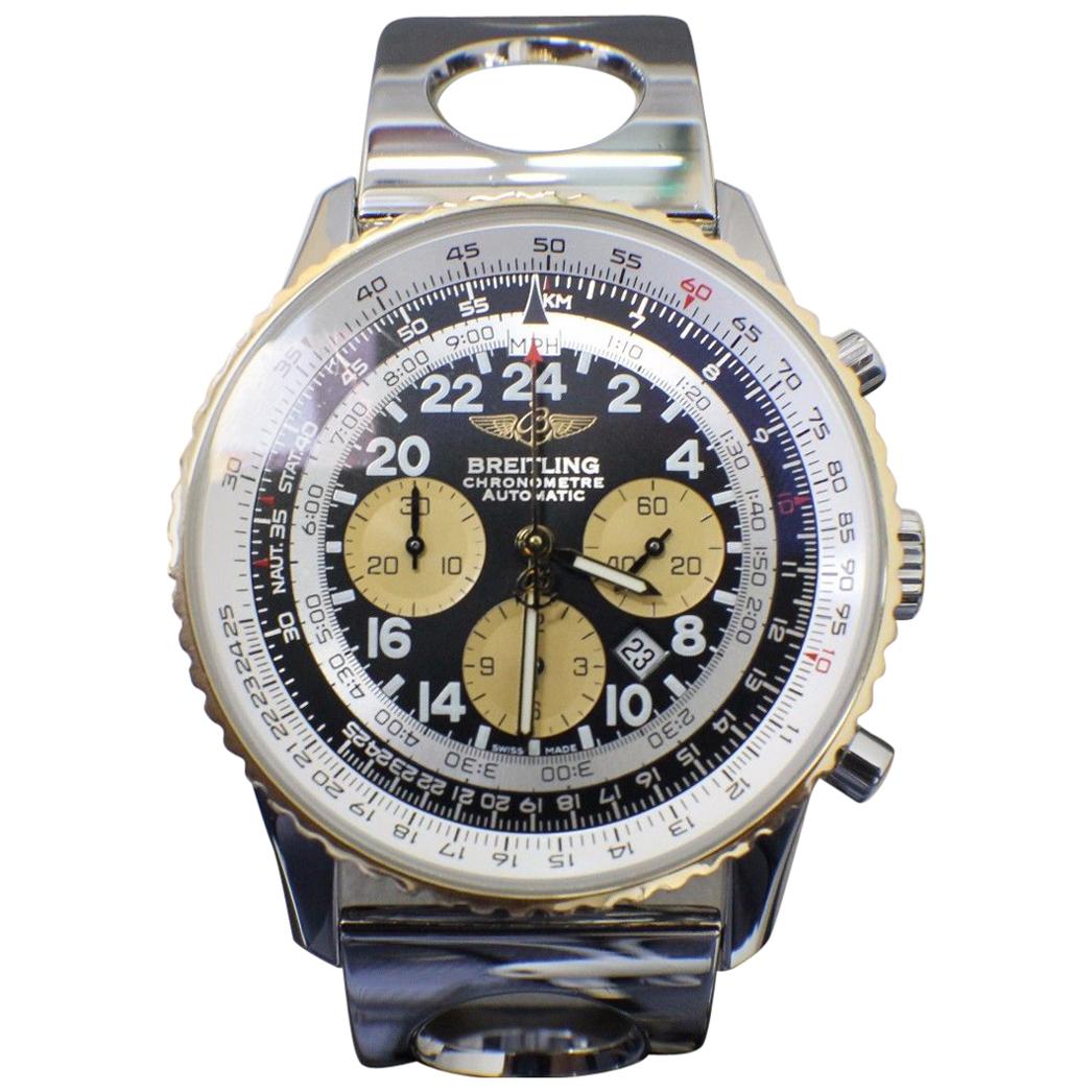 Breitling Navitimer Cosmonaute D22322 Limited Edition 18 Karat Gold and Steel