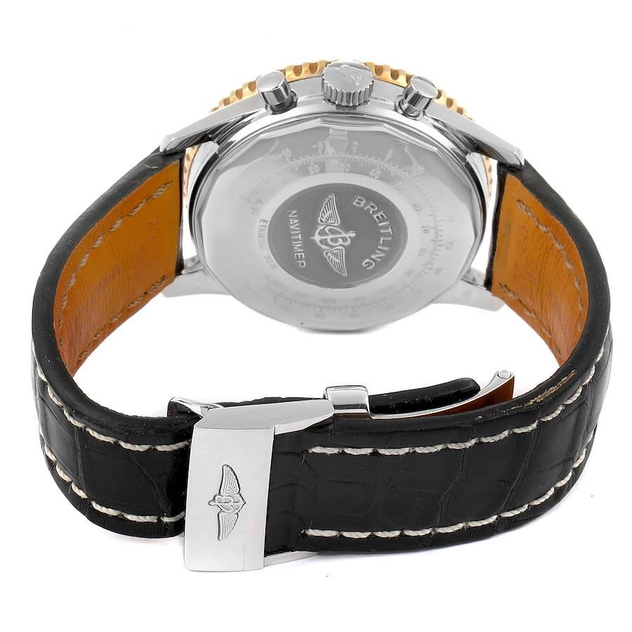 Navitimer Cosmonaute Lemania: Gelbgolduhr D12022 mit Schachtel und Papieren im Angebot 3