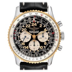 Navitimer Cosmonaute Lemania: Gelbgolduhr D12022 mit Schachtel und Papieren