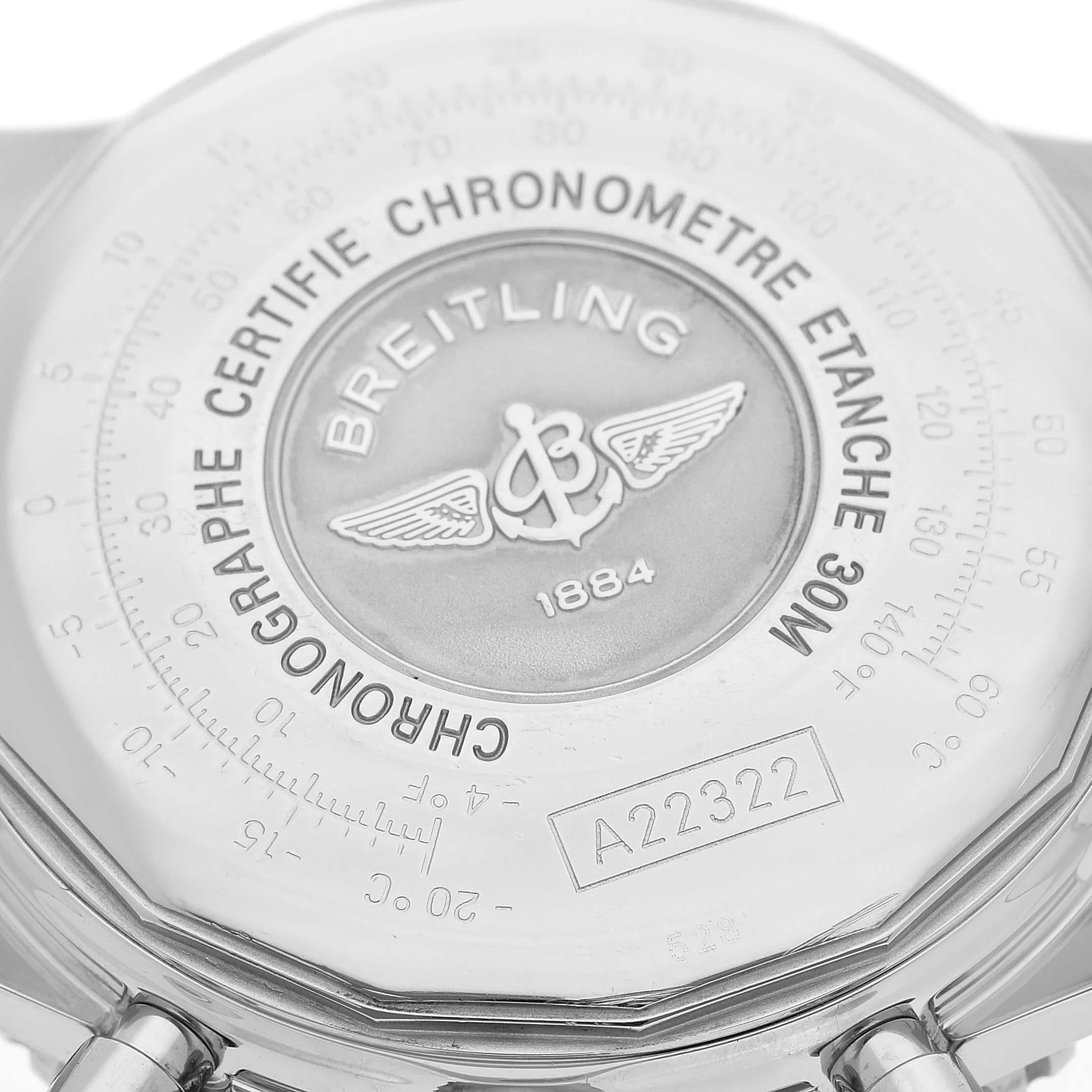 Men's Breitling Navitimer Cosmonaute Silver Panda Dial Steel Mens Watch A22322