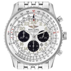 Breitling Navitimer Cosmonaute Silver Panda Dial Steel Mens Watch A22322