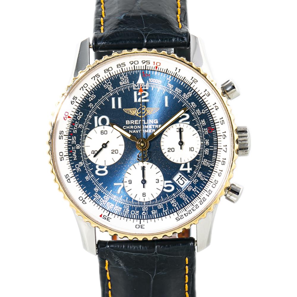 Breitling Navitimer D23322 Mens Automatic Watch Blue Dial Chronograph 42mm