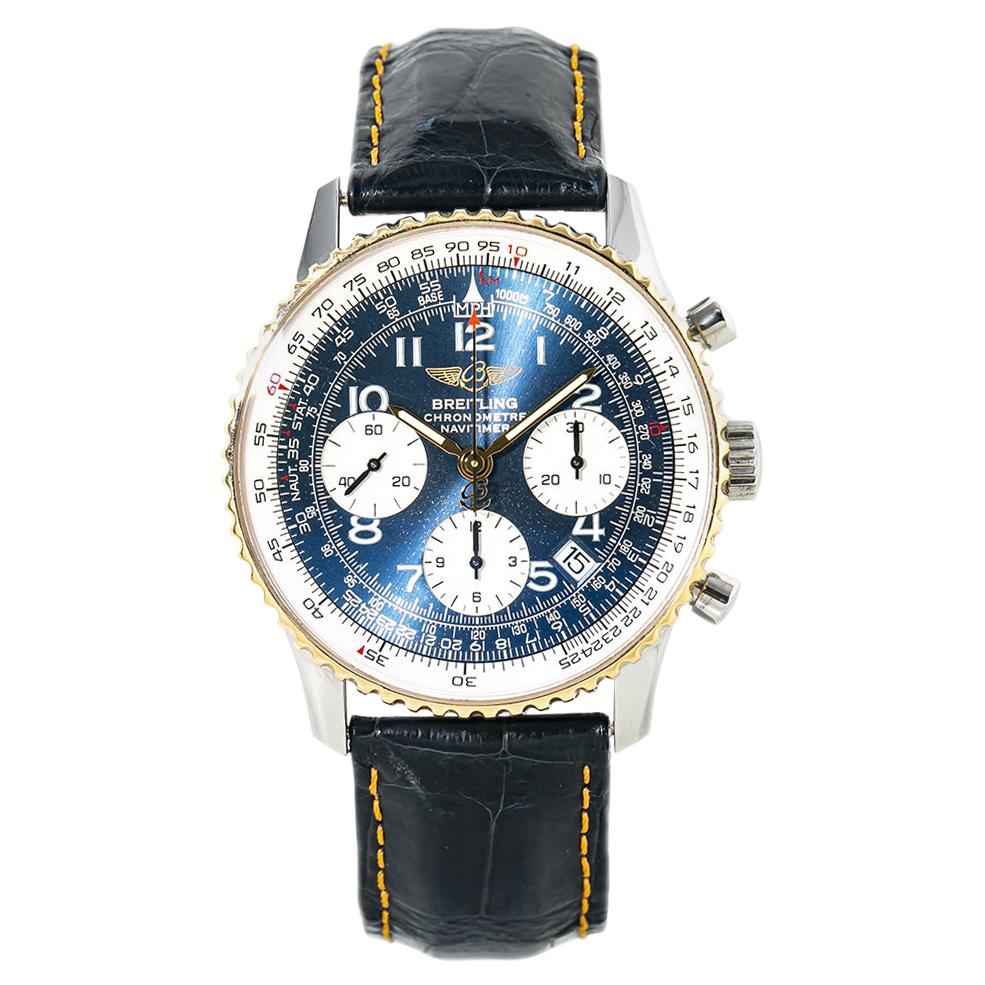 Breitling Navitimer D23322 Mens Automatic Watch Blue Dial Chronograph