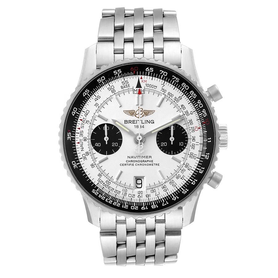 Breitling Navitimer Exemplaires Limited Edition Mens Watch A23330 Box Papers. Automatic self-winding officially certified chronometer chronograph movement. Stainless steel case 41.5 mm in diameter. Lapidated lugs. Stainless steel bidirectional