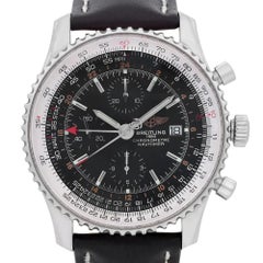 Automatikuhr A2432212/B726-441X, Navitimer GMT 46mm, schwarzes Stahl Zifferblatt