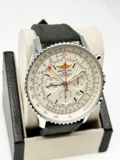 Edelstahl-Kastenpapier von Navitimer GMT AB0441 mit silbernem Zifferblatt