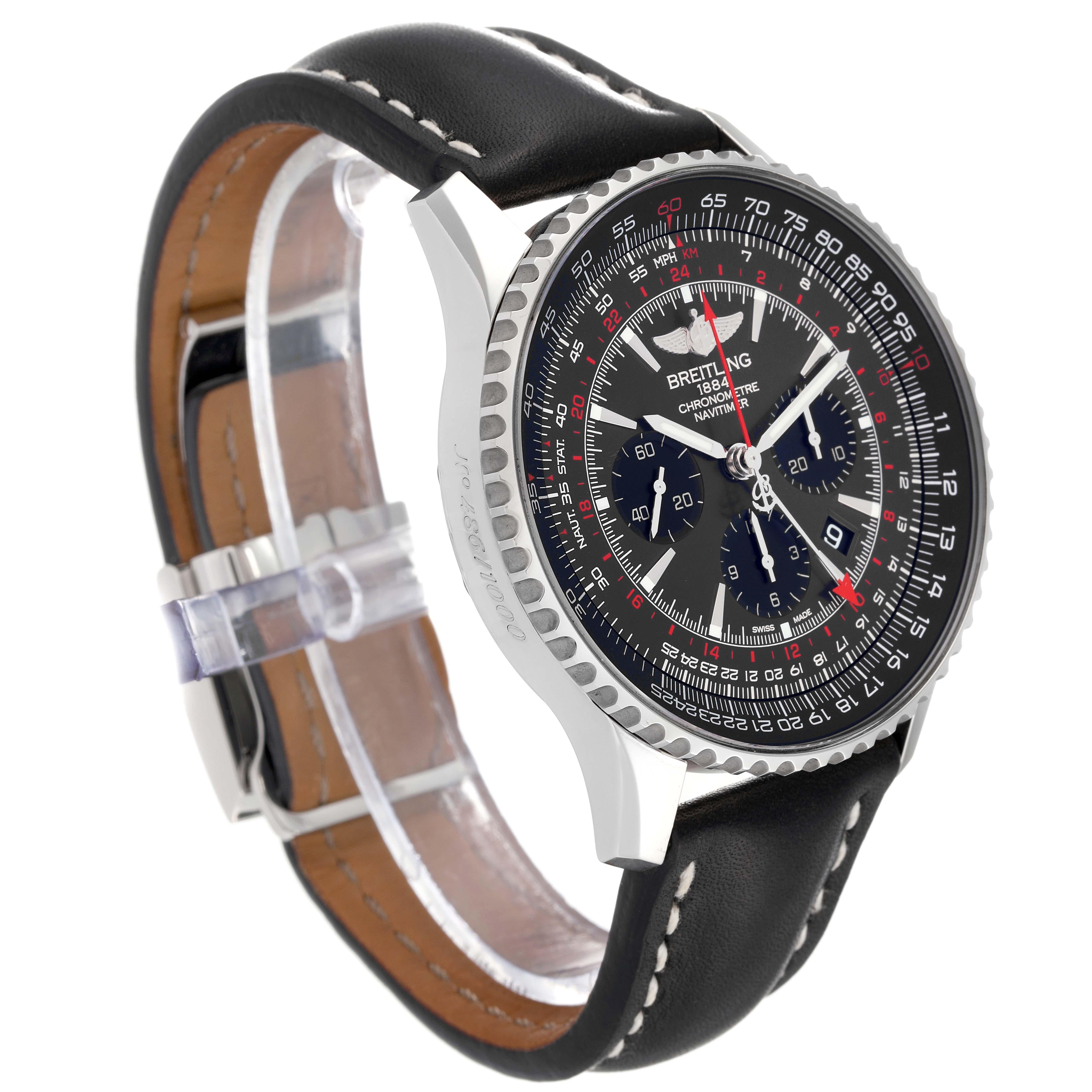 Breitling Navitimer GMT Stratos Grey Limited Edition Mens Watch AB0441 Box Card 3