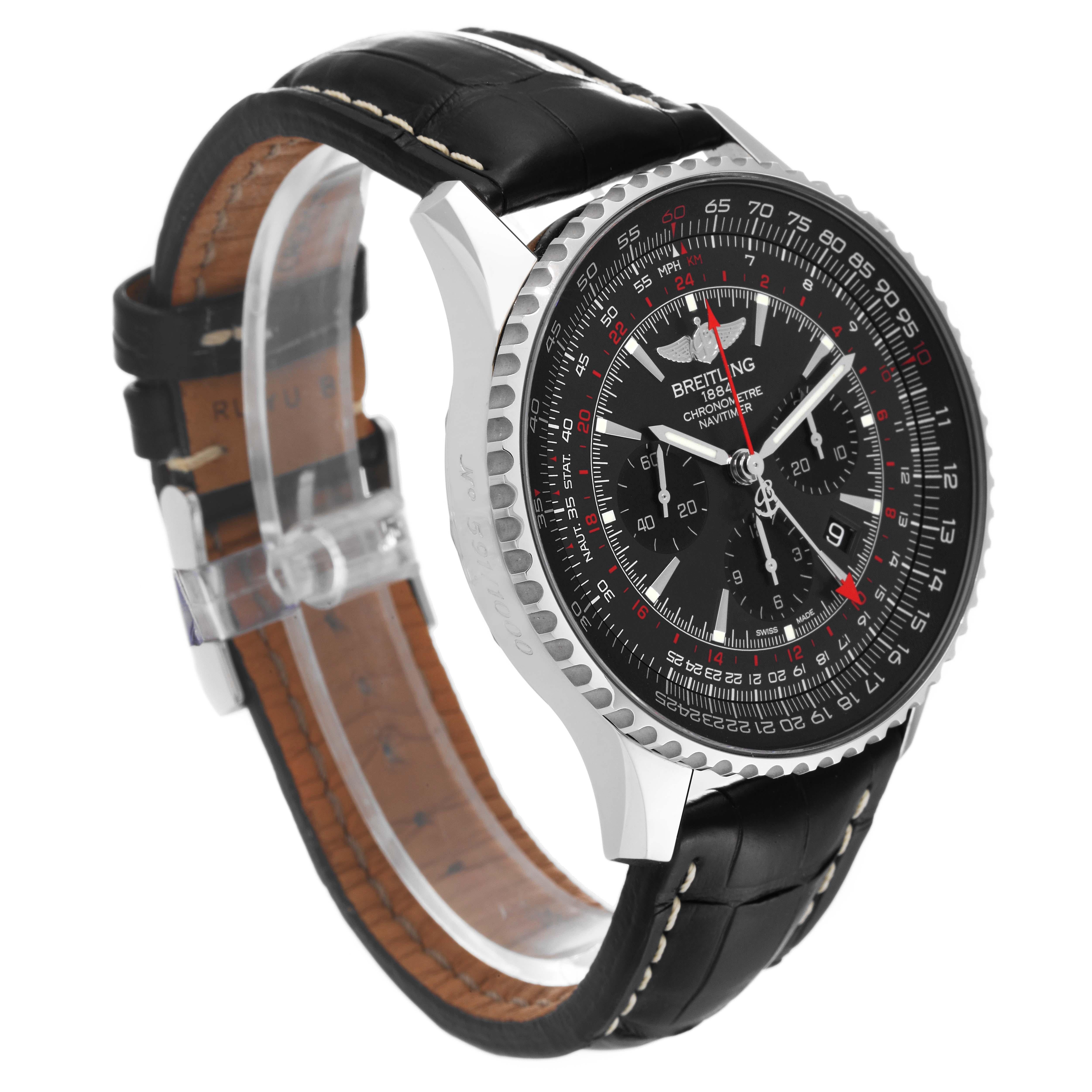 Breitling Navitimer GMT Stratos Grau Limitierte Auflage Herrenuhr AB0441 Box Card im Zustand „Hervorragend“ in Atlanta, GA