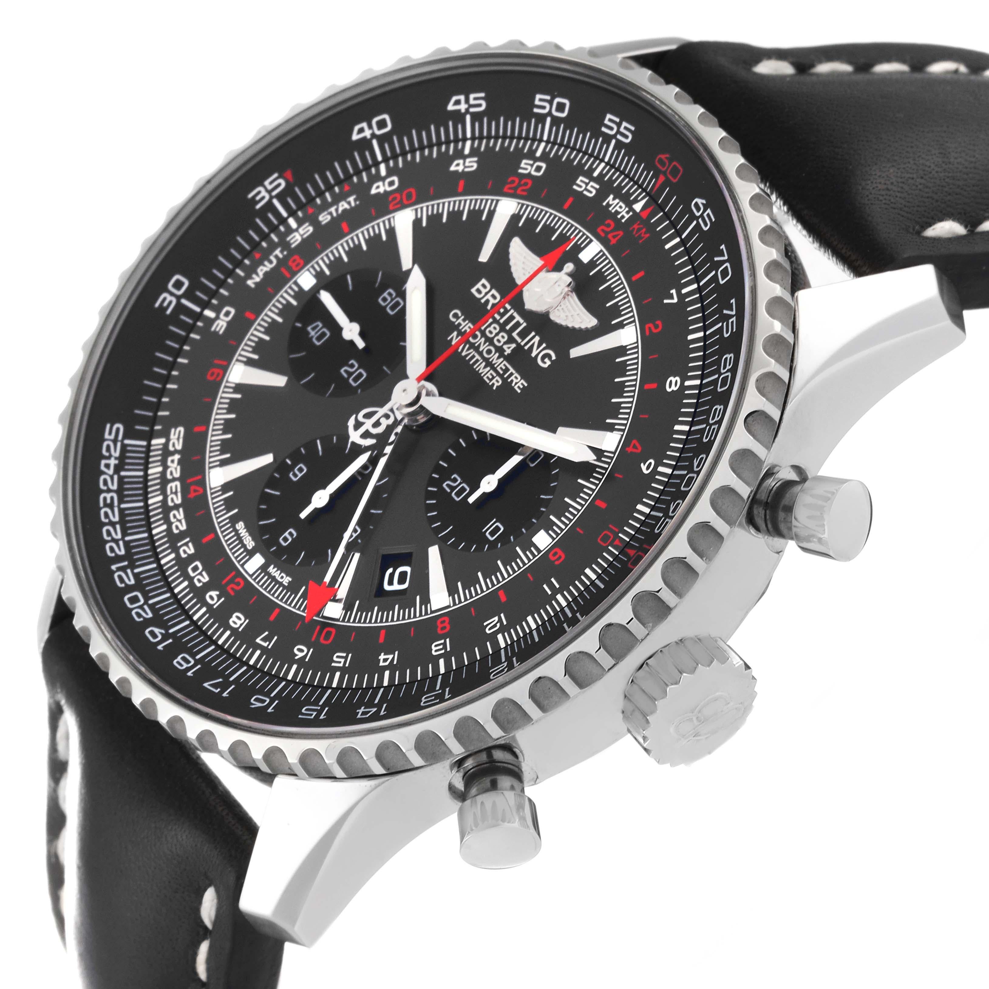 Breitling Navitimer GMT Stratos Grey Limited Edition Mens Watch AB0441 Box Card 2