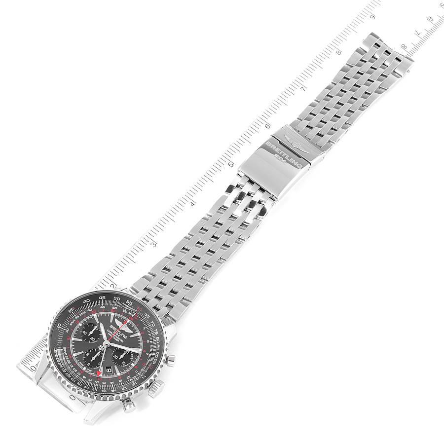 Breitling Navitimer Montre GMT Stratos grise en édition limitée avec carte boîte AB0441 en vente 2